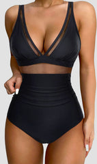 Ocevara Ocevara - Women Sexy Mesh Tummy Control Swimsuit Push Up High Waisted Bathing Suit - image 6