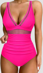 Ocevara Ocevara - Women Sexy Mesh Tummy Control Swimsuit Push Up High Waisted Bathing Suit - image 16