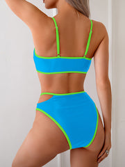 Ocevara Ocevara - Women's Bikini Sets High Waisted Color Block Swimwear Sexy Cut Out Bathing Suit - image 14