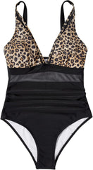 Ocevara Ocevara - Women Sexy Mesh Tummy Control Swimsuit Push Up High Waisted Bathing Suit - image 3