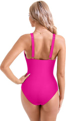 Ocevara Ocevara - Women Sexy Mesh Tummy Control Swimsuit Push Up High Waisted Bathing Suit - image 17