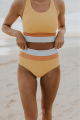 Ocevara High Waist Flat Rib Cobalt Cut Back Crop Bikini Set - image 28