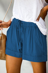 Ocevara Ocevara - Women's Drawstring Shorts Summer Elastic Waist Casual Lightweight with Pockets - image 7