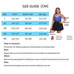 Ocevara Multicolor Camisole Plus Size Swimdress Tankini Swimsuit - image 10