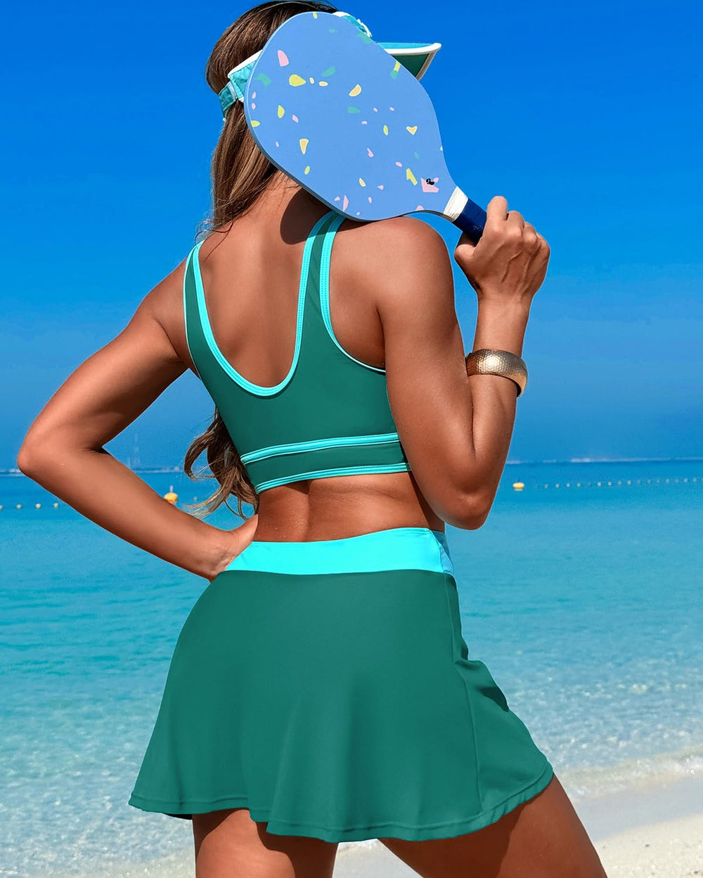 Ocevara Ocevara - High Waisted Bikini Sets Tummy Control Swim Skirt Two Piece Swim Suit Tummy Control - image 14