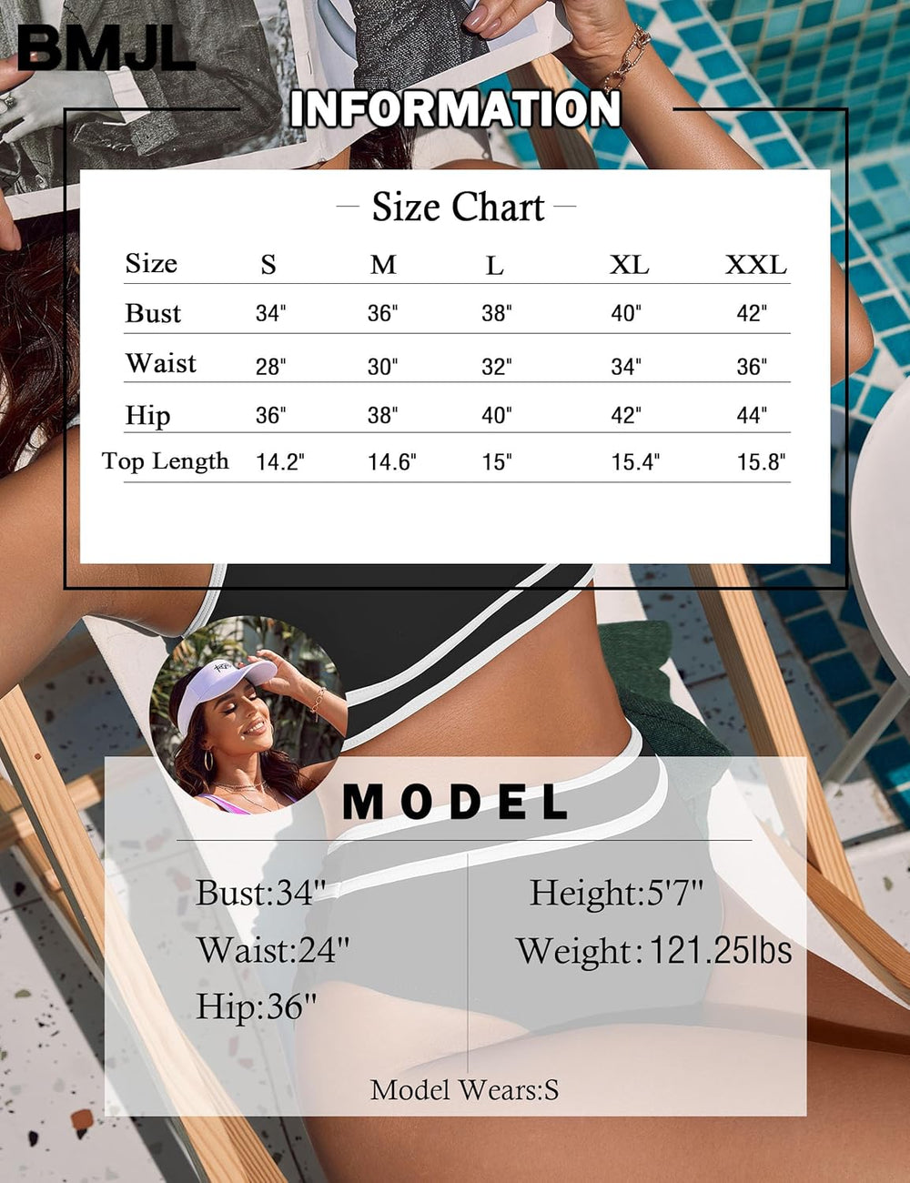 Ocevara Ocevara - Women's High Waisted Bikini Sets Sporty Two Piece Swimsuits Color Block Cheeky High - image 6