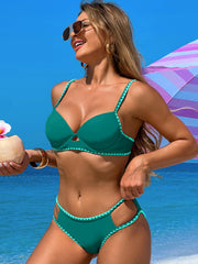 Ocevara Ocevara - Women's Bikini Sets Cutout Two Piece Swimsuit Sexy Underwire Bathing Suit Cheeky - image 11