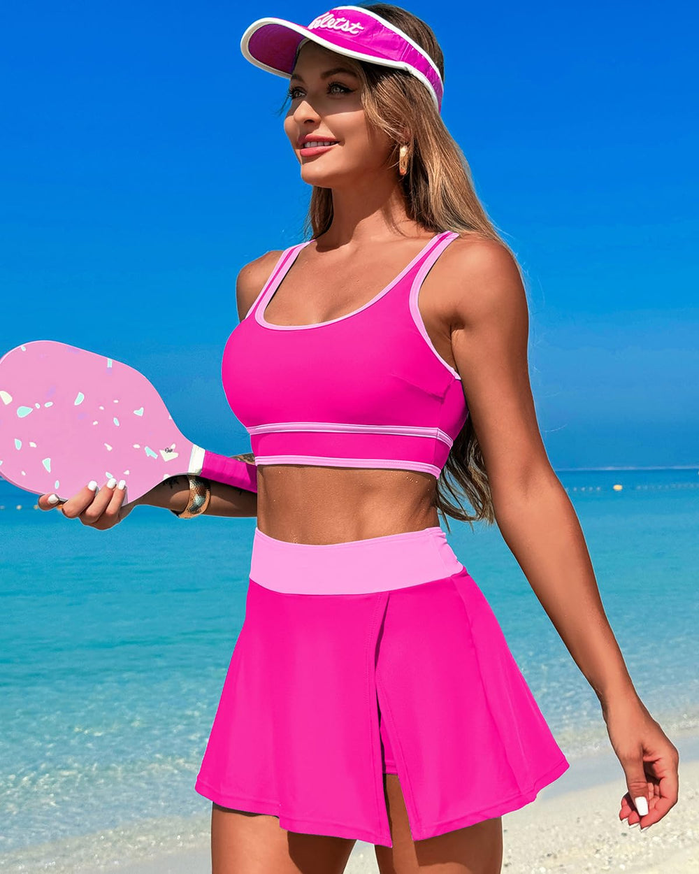 Ocevara Ocevara - High Waisted Bikini Sets Tummy Control Swim Skirt Two Piece Swim Suit Tummy Control - image 7