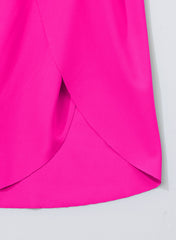 Ocevara Ocevara - Pink Solid Color Simple Versatile High Waist Swim Short - image 9