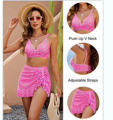 Ocevara Ocevara - Women's High Waisted Bikini Sets Tummy Control Swim Skirt Two Piece Swim Suit - image 34