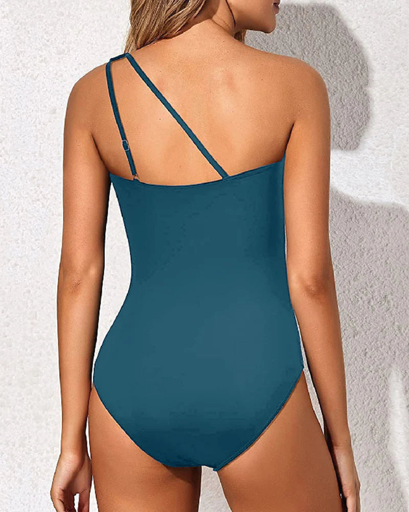 Ocevara Ocevara - One Shoulder One Piece Swimsuit for Women Tummy Control Bathing Suits - image 28