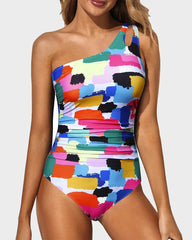 Ocevara Ocevara - One Shoulder One Piece Swimsuit for Women Tummy Control Bathing Suits - image 7
