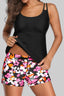 Two Piece Tankini Swimsuits for Women Tummy Control Bathing Suit with Shorts Athletic Two Side Pockets Swimwear