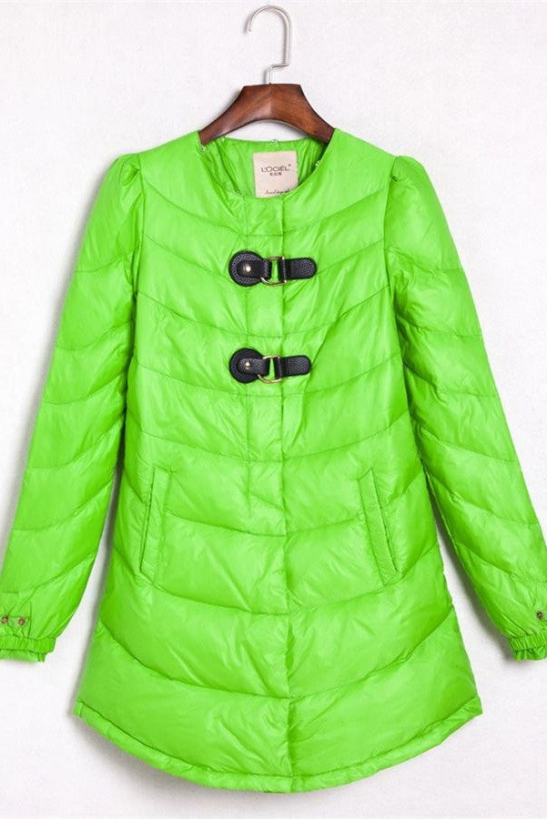 Outdoor Down Wear Simple Cheap Green Women Warm Down Jacket D13