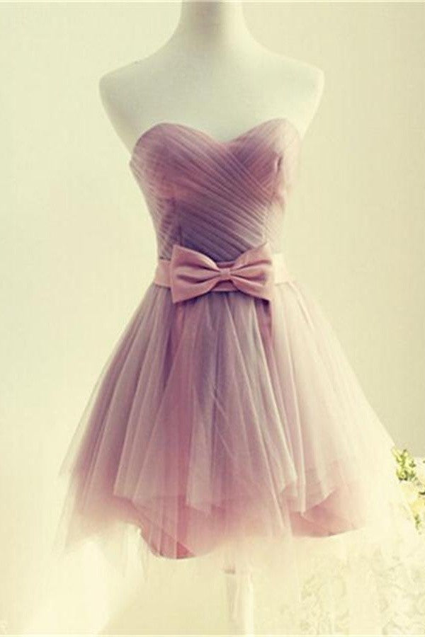 Elegant Sweetheart Cute Short Tulle Homecoming Dress For Girls K159