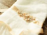 Cute Nude Blush Bridal Sash Floral Lace Rustic Wedding Belts BS16
