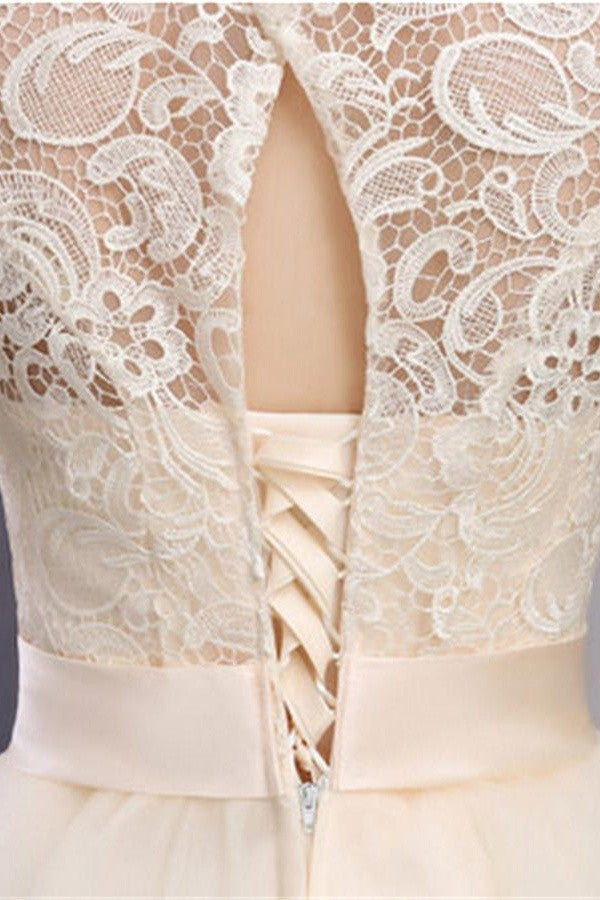 Elegant Cap Sleeves Lace Up Short Homecoming Dress K241