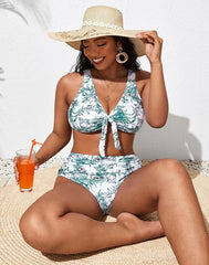 Ocevara Ocevara - Light Green High-Waist Bikini Suit - image 1