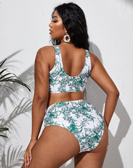 Ocevara Ocevara - Light Green High-Waist Bikini Suit - image 2