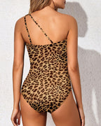 Ocevara - One Shoulder One Piece Swimsuit for Women Tummy Control Bathing Suits