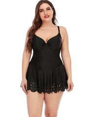 Ocevara Black Sweetheart Neck Underwired Cutout One-Piece Swimsuit - image 1