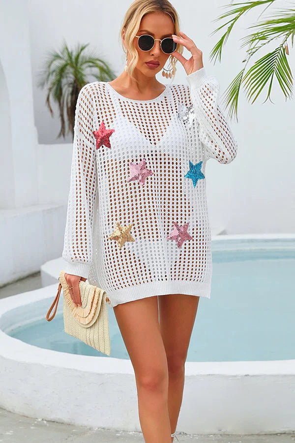 Hollow Pentagram Design Swimsuit Cover Up Secondary image