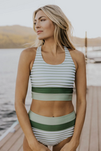 Brook side Color block Bikini Set