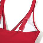 Ocevara - Women Sexy Mesh Tummy Control Swimsuit Push Up High Waisted Bathing Suit