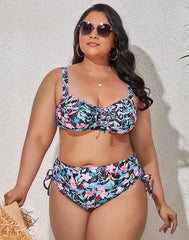 Ocevara Colorful Print Plus Size Bikini - image 4