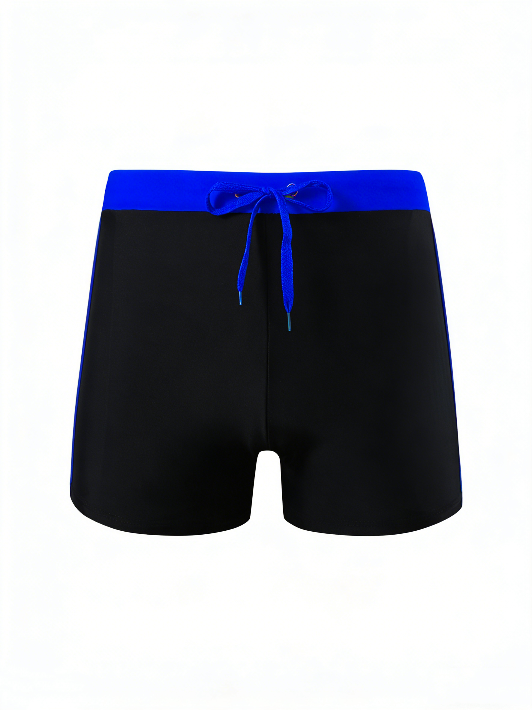 Men's Slim Fit Drawstring Square-Leg Swim Trunks