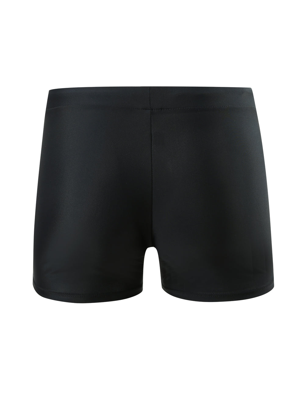 Men's Solid Color Drawstring Square-Leg Swim Trunks