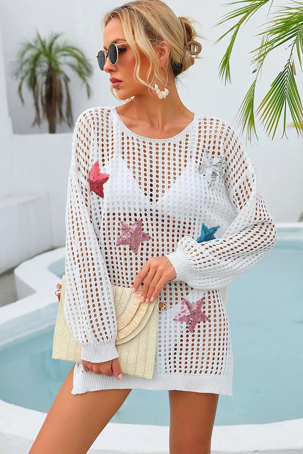 Hollow Pentagram Design Swimsuit Cover Up Main image