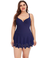 Ocevara Dark Blue Sweetheart Neck Underwire Cutout One-Piece Swimsuit - image 4