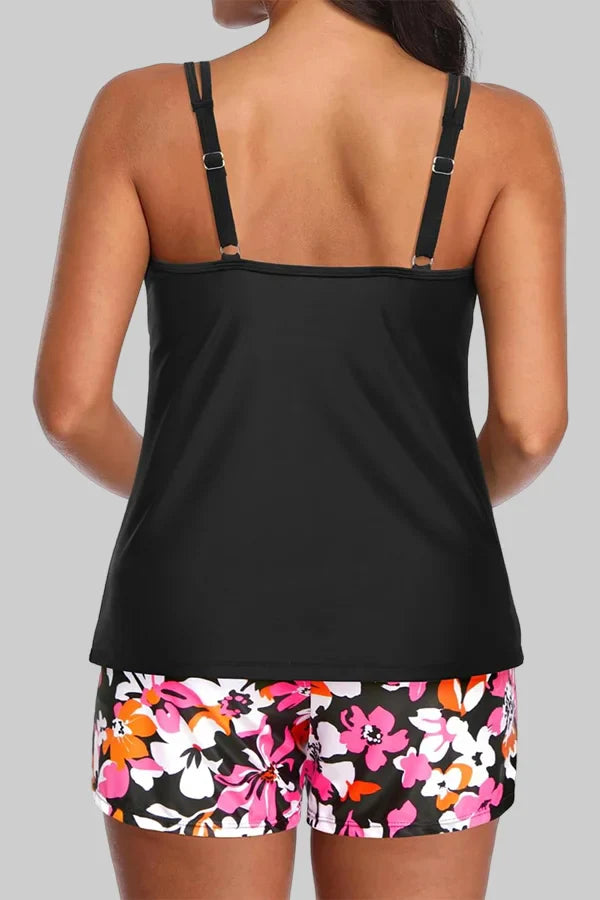 Two Piece Tankini Swimsuits for Women Tummy Control Bathing Suit with Shorts Athletic Two Side Pockets Swimwear Secondary image