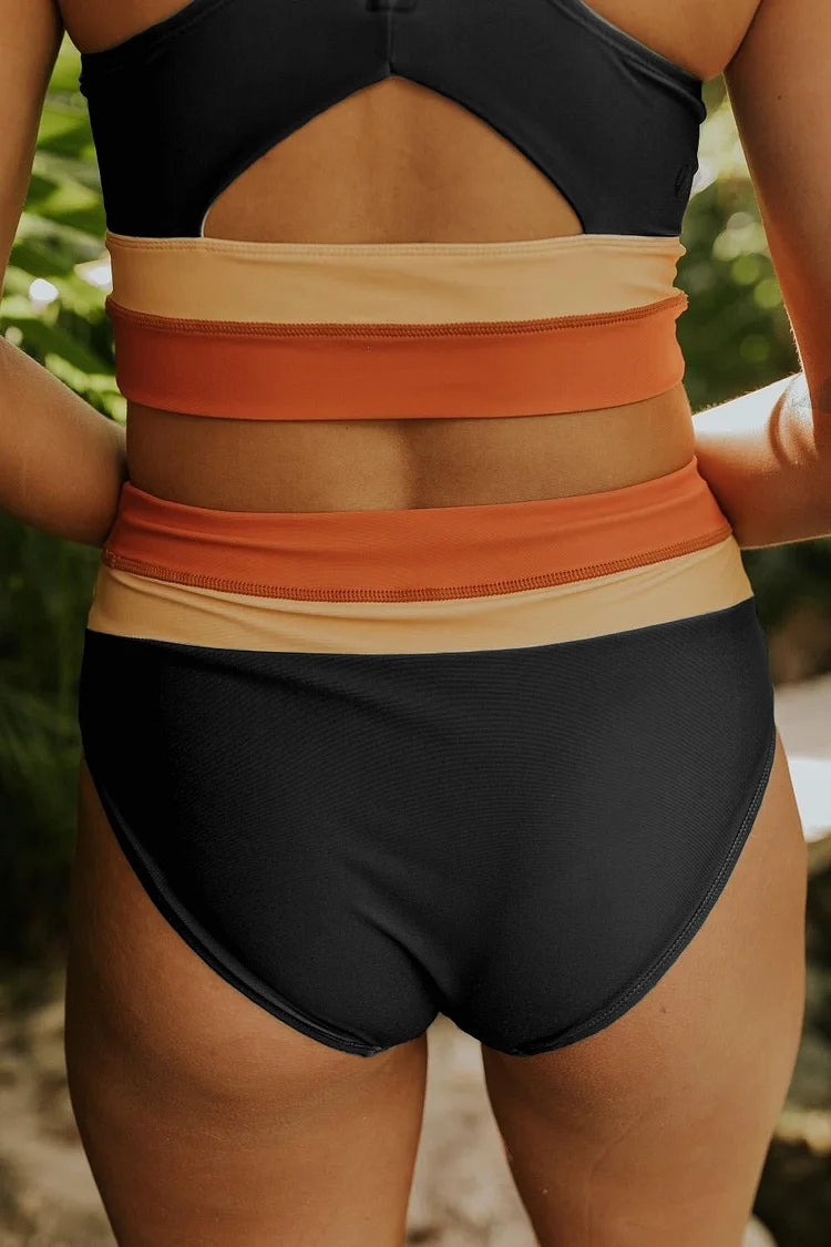 Ocevara Black Colorblock Cut Back Bikini Set - image 4