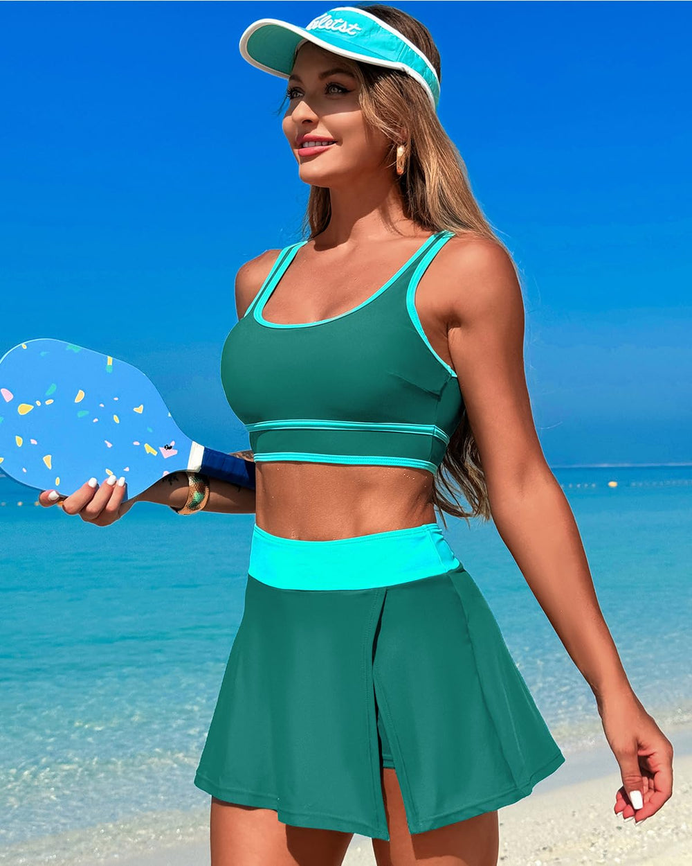 Ocevara Ocevara - High Waisted Bikini Sets Tummy Control Swim Skirt Two Piece Swim Suit Tummy Control - image 15