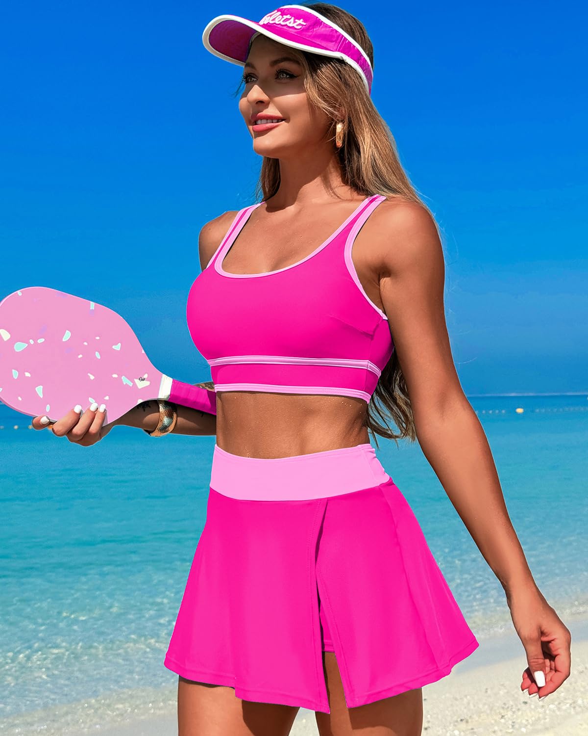 Ocevara Ocevara - High Waisted Bikini Sets Tummy Control Swim Skirt Two Piece Swim Suit Tummy Control - image 7
