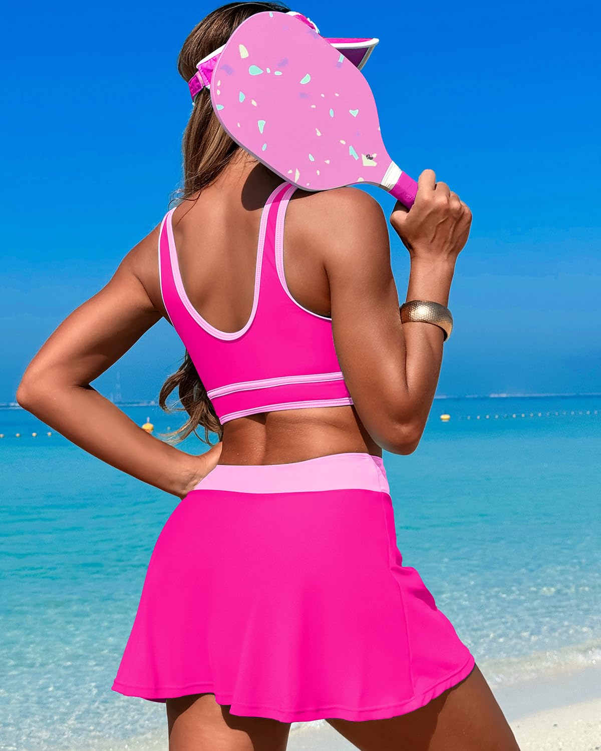Ocevara Ocevara - High Waisted Bikini Sets Tummy Control Swim Skirt Two Piece Swim Suit Tummy Control - image 6