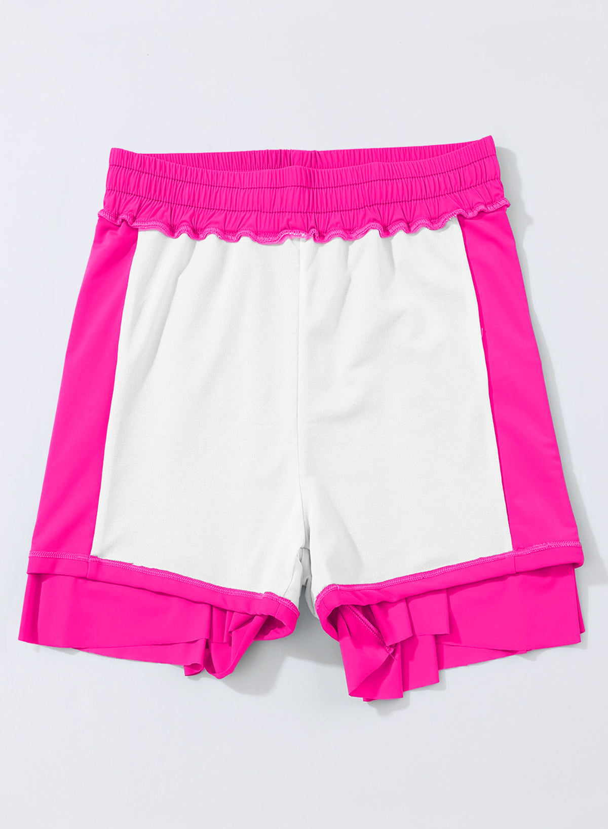Ocevara Ocevara - Pink Solid Color Simple Versatile High Waist Swim Short - image 8