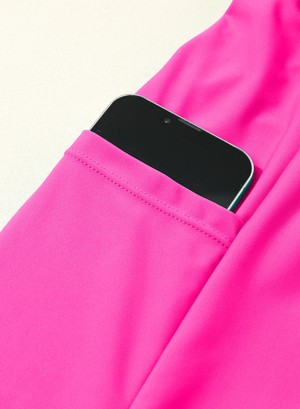 Ocevara Ocevara - Pink Solid Color Simple Versatile High Waist Swim Short - image 13