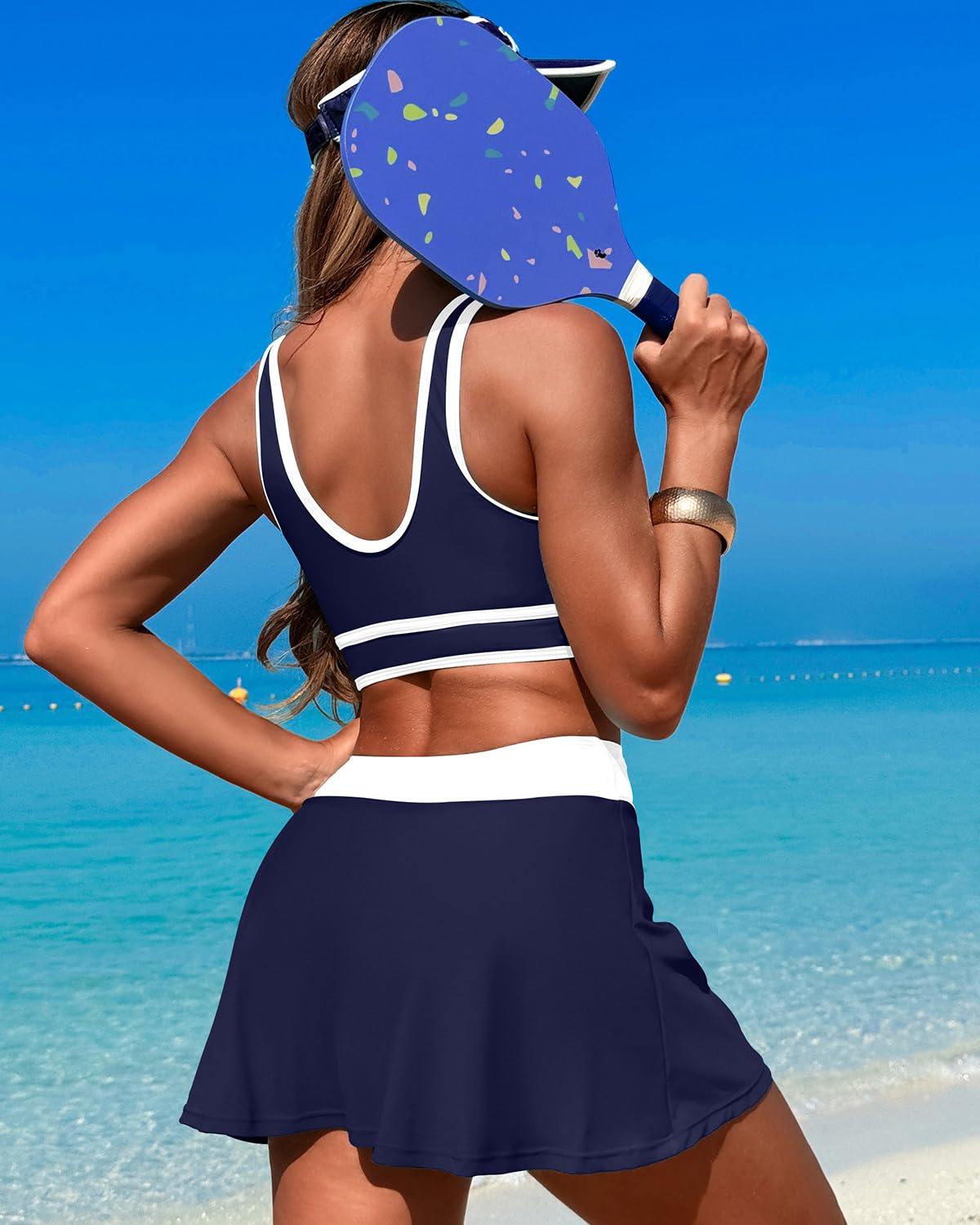 Ocevara Ocevara - High Waisted Bikini Sets Tummy Control Swim Skirt Two Piece Swim Suit Tummy Control - image 10