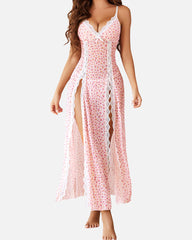 Ocevara Sexy Mesh V Neck Side Split Nightdress - image 3