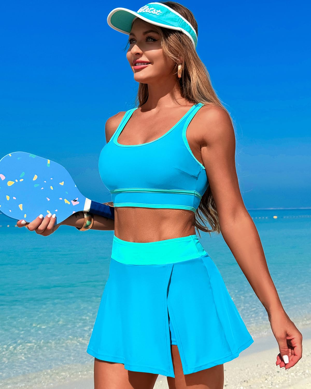 Ocevara Ocevara - High Waisted Bikini Sets Tummy Control Swim Skirt Two Piece Swim Suit Tummy Control - image 19