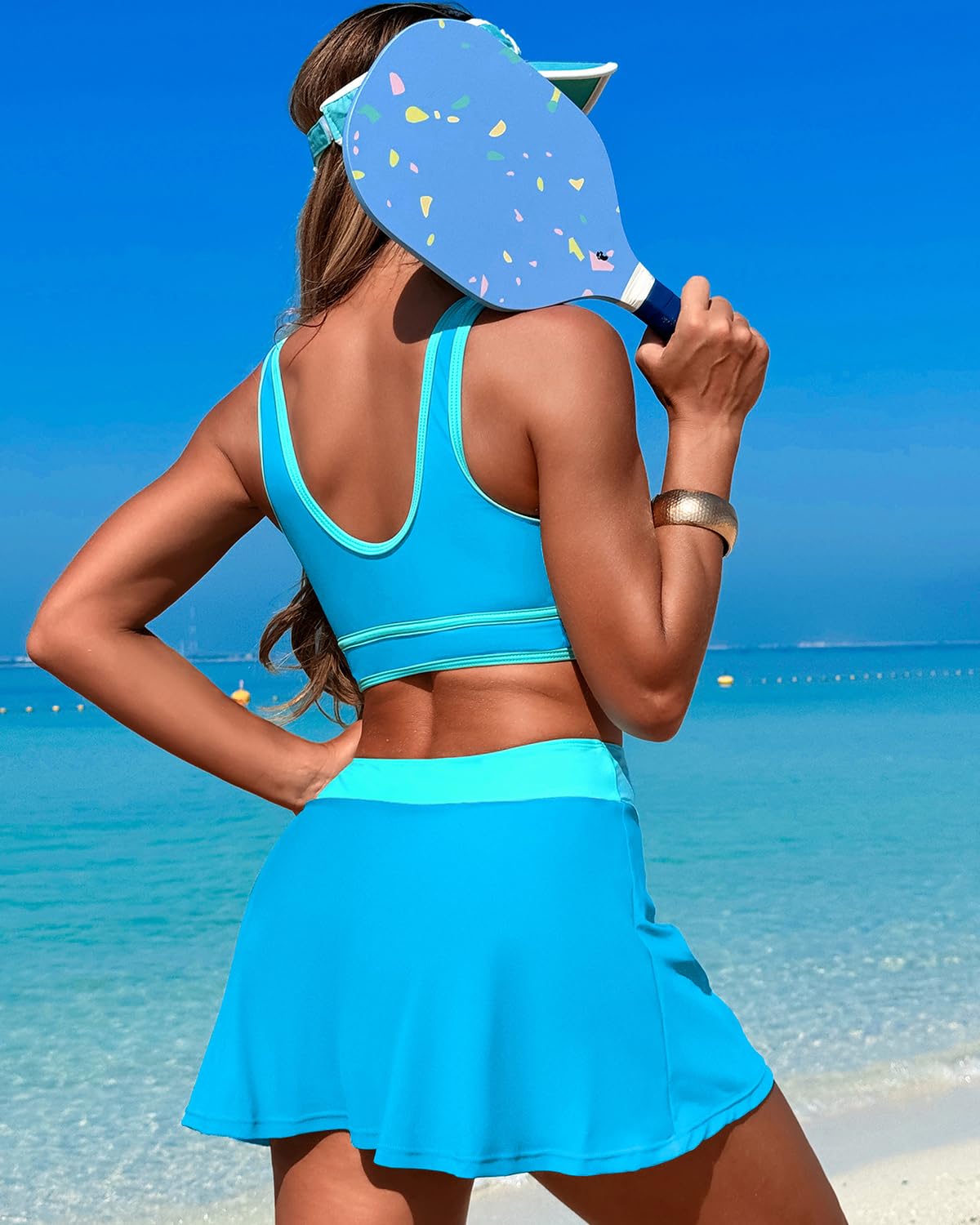 Ocevara Ocevara - High Waisted Bikini Sets Tummy Control Swim Skirt Two Piece Swim Suit Tummy Control - image 18