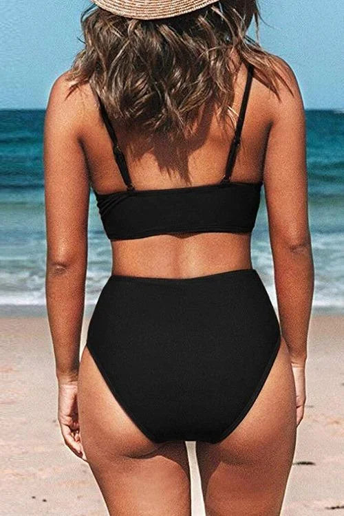 Ocevara - V-Neck High Waist Bikini