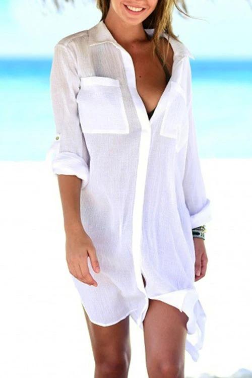 Ocevara Ocevara - Pocket Long Sleeve Cover Up - image 1