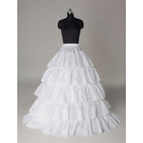 Fashion Wedding Petticoats Accessories 5 layers White Floor Length OKP9