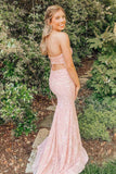 Elegant Strapless Pink Lace Long Prom Dress with Side Slit OK1804