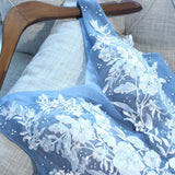 Blue Tulle A Line Lace Appliques Short Homecoming Dress OKC51