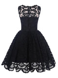Pretty Gorgeous Black Lace Handmade Vintage Homecoming Dress  K247